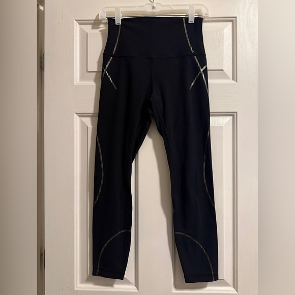 lululemon athletica Pants - Lululemon Align black 25” leggings with gold detail